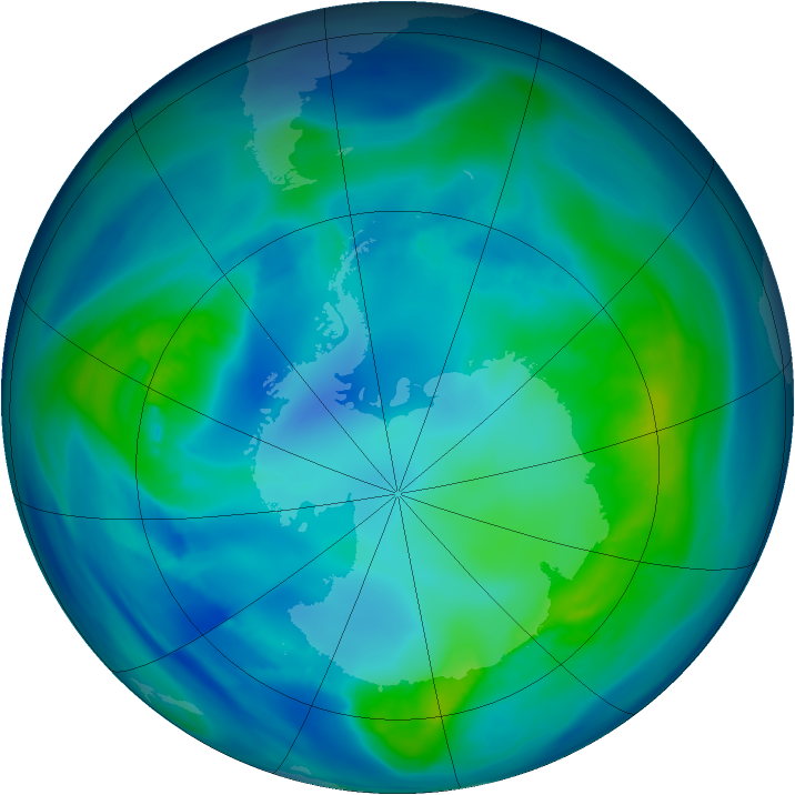 Antarctic ozone map for 28 April 2006